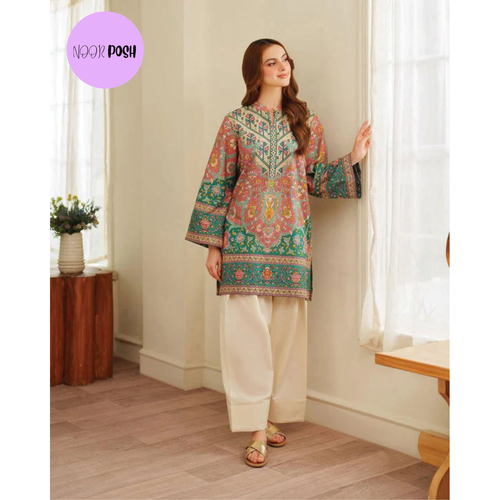 Most demanding Printed 2 Pcs with Farshi shalwar