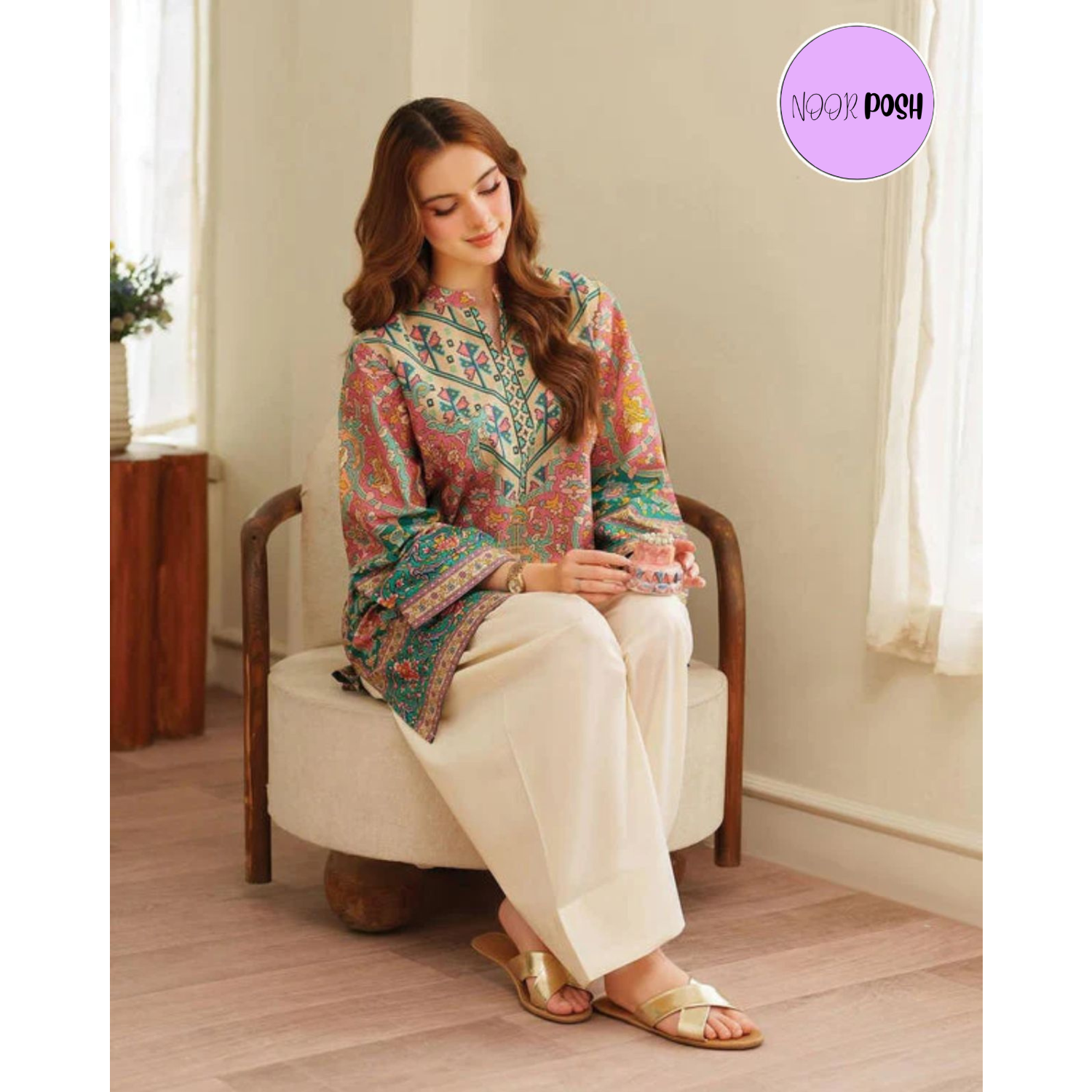 Most demanding Printed 2 Pcs with Farshi shalwar
