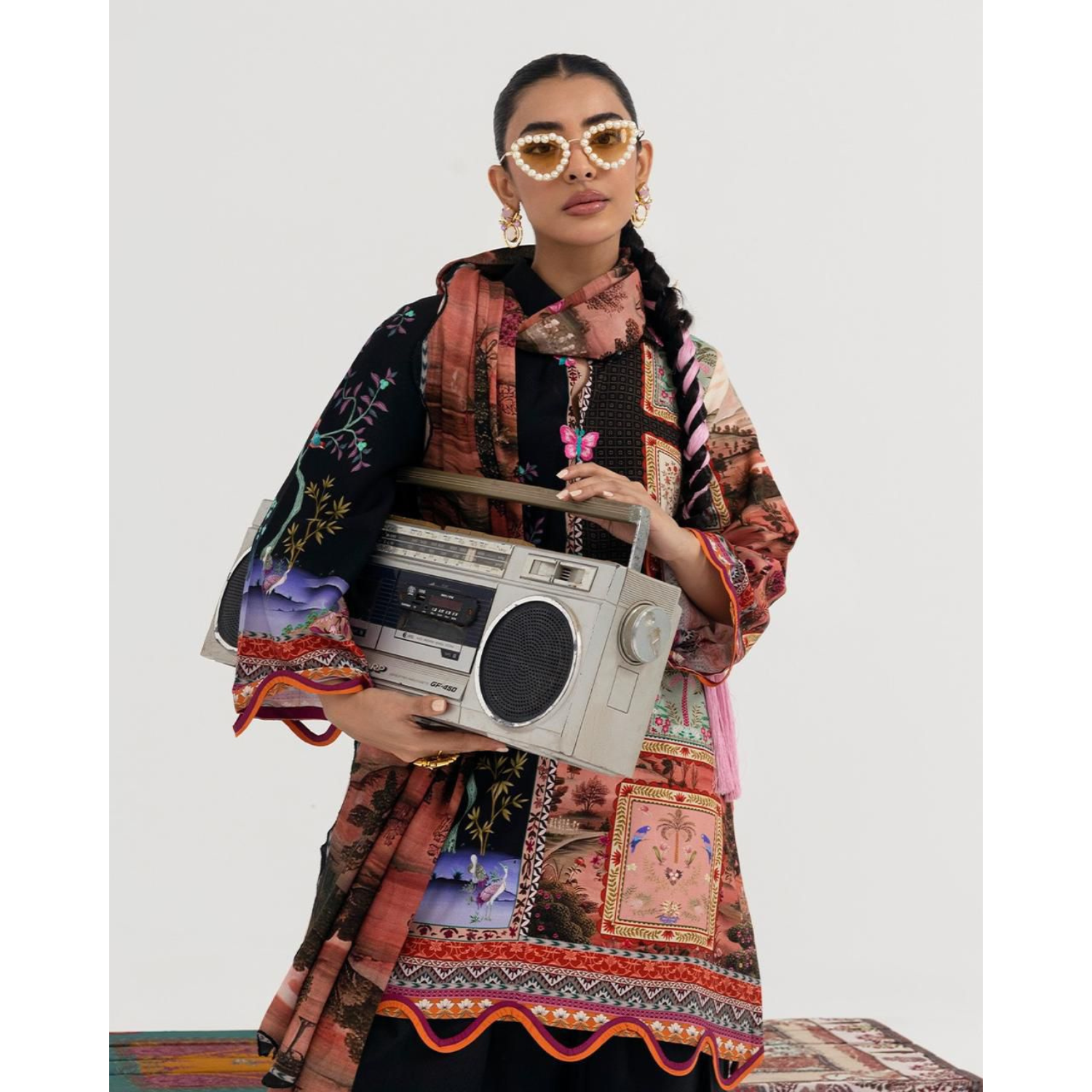 Most demanding Printed 2 Pcs with Farshi shalwar