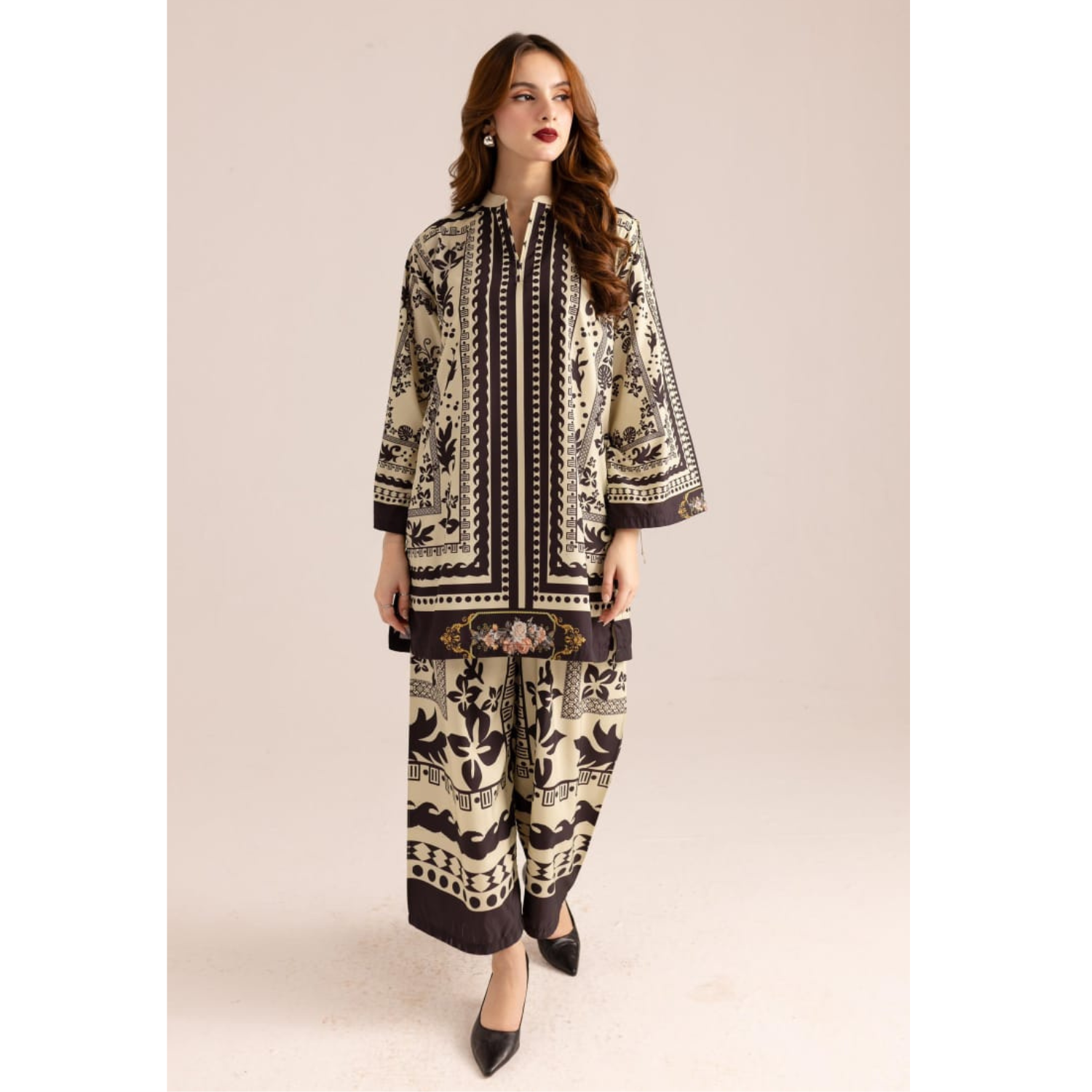 Stylish Printed 2-Piece Outfit